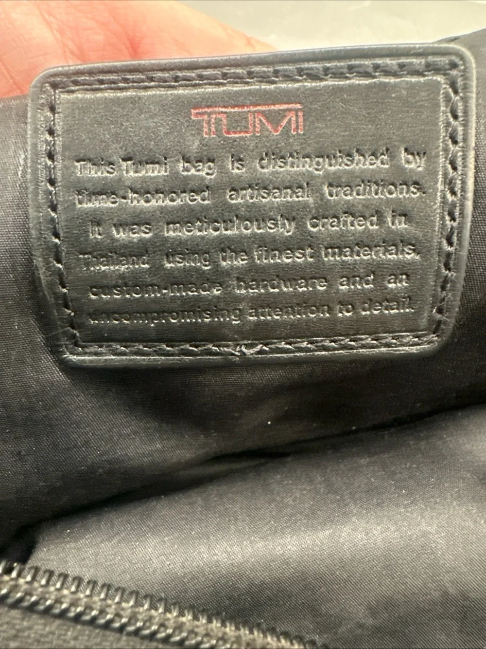 Tumi Black Nylon Belt Bag with Front Pocket